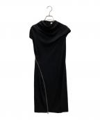 HELMUT LANGヘルムートラング）の古着「ジップデザインニットワンピース」｜ブラック