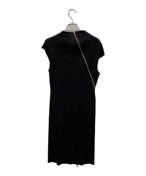 HELMUT LANG（ヘルムートラング）HELMUT LANG (ヘルムートラング) ジップデザインニットワンピース ブラック サイズ:Sの古着・服飾アイテム