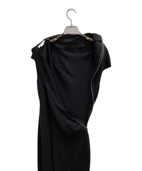 HELMUT LANG（ヘルムートラング）HELMUT LANG (ヘルムートラング) ジップデザインニットワンピース ブラック サイズ:Sの古着・服飾アイテム