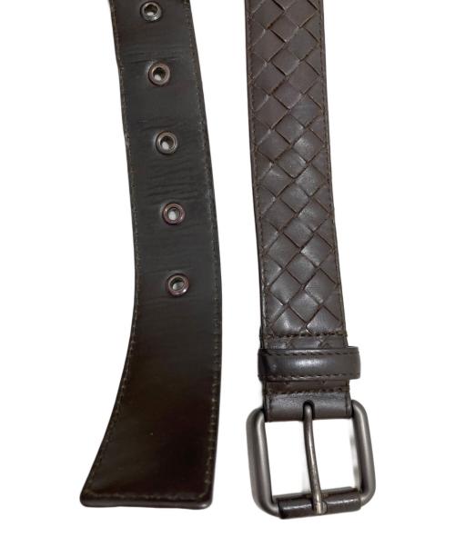 BOTTEGA VENETA（ボッテガベネタ）BOTTEGA VENETA (ボッテガベネタ) イントレチャー ベルト ブラウン サイズ:95CM　38INの古着・服飾アイテム