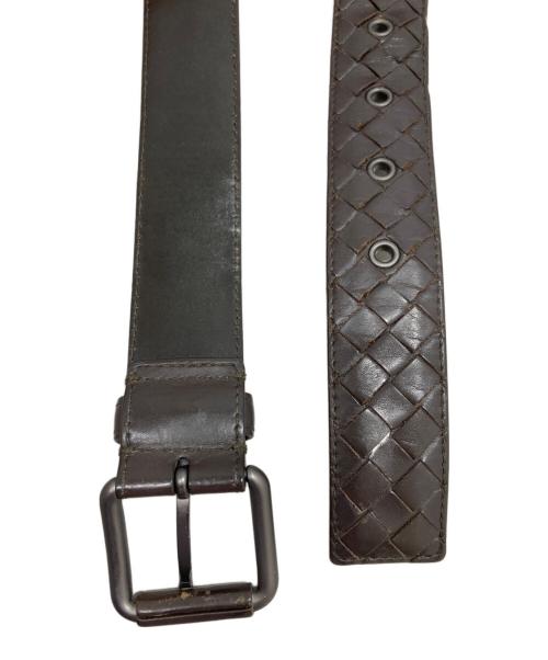 BOTTEGA VENETA（ボッテガベネタ）BOTTEGA VENETA (ボッテガベネタ) イントレチャー ベルト ブラウン サイズ:95CM　38INの古着・服飾アイテム