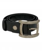 BVLGARIブルガリ）の古着「アショーマレザーベルト」｜ブラック