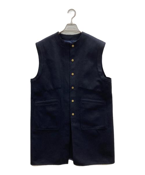 BACCA（バッカ）BACCA (バッカ) ダブルクロスヘビーメルトン ミドルベスト ネイビー サイズ:36の古着・服飾アイテム