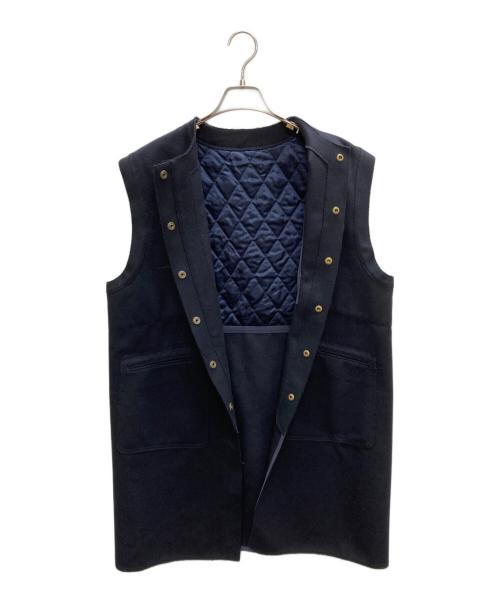 BACCA（バッカ）BACCA (バッカ) ダブルクロスヘビーメルトン ミドルベスト ネイビー サイズ:36の古着・服飾アイテム