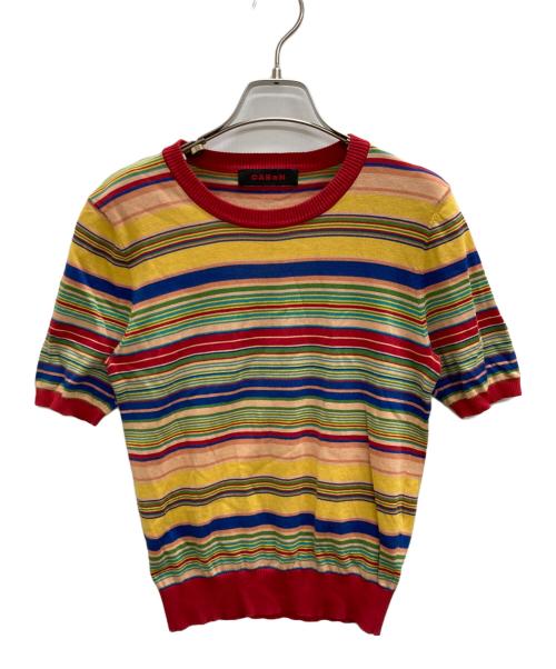 CABAN（キャバン）CABaN (キャバン) マルチボーダー クルーネックプルオーバー マルチカラー サイズ:Fの古着・服飾アイテム