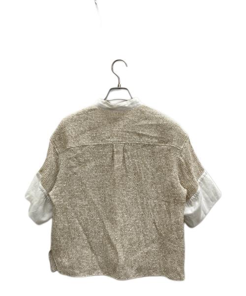 CABAN（キャバン）CABaN (キャバン) ストローヤーンワイドカフスシャツ ベージュ サイズ:Fの古着・服飾アイテム