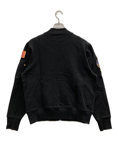 AVIREX（アヴィレックス）AVIREX (アヴィレックス) ジャージパッチジャケット ブラック サイズ:Mの古着・服飾アイテム