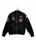 AVIREX（アヴィレックス）の古着「ジャージパッチジャケット」｜ブラック