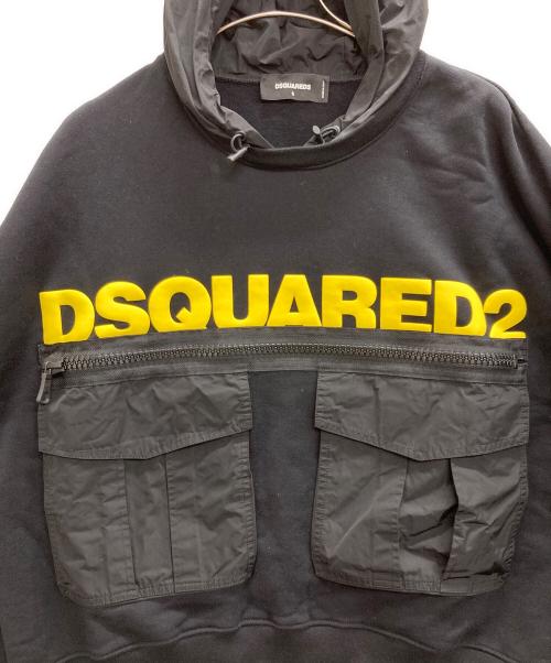 DSQUARED2（ディースクエアード）DSQUARED2 (ディースクエアード) K2 HOODIE ブラック サイズ:Sの古着・服飾アイテム