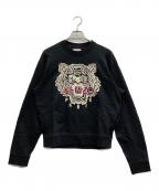 KENZOケンゾー）の古着「Pearl Tiger Head Embroidered Pattern Sweat Shirt」｜ブラック