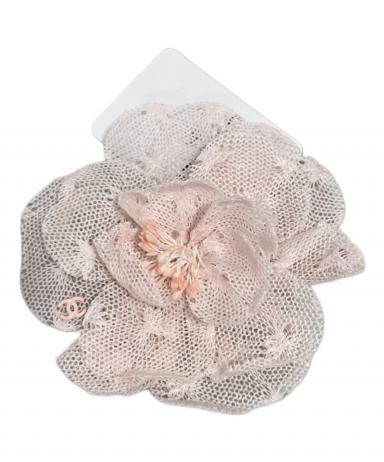 ヴィンテージCHANEL パープル　カメリア　コサージュ CHANEL シャネル ヴィンテージ カメリアブローチ ココマーク