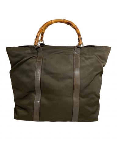 GUCCI バンブートートバッグ シリアルナンバーあり【ジャンク品】 中古・古着通販】GUCCI (グッチ) バンブートートバッグ ブラウン
