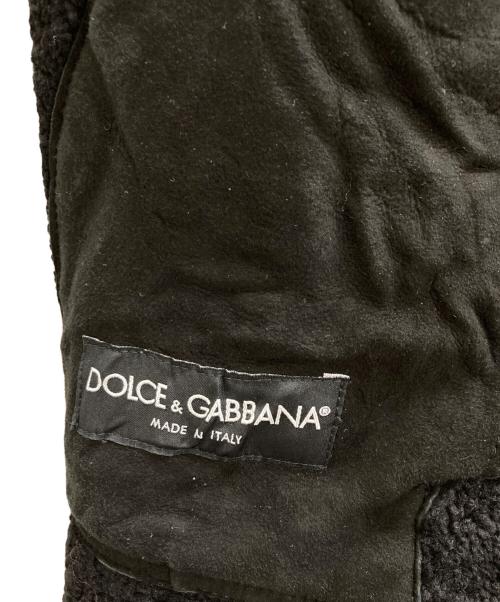 DOLCE & GABBANA（ドルチェ＆ガッバーナ）DOLCE & GABBANA (ドルチェ＆ガッバーナ) ラムレザージャケット ブラック サイズ:48の古着・服飾アイテム