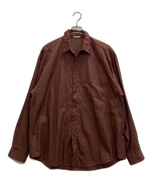 AURALEE（オーラリー）AURALEE (オーラリー) WASHED FINX TWILL BIG SHIRTS ブラウン サイズ:5の古着・服飾アイテム