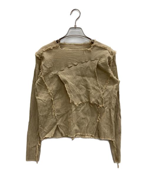 kotohayokozawa（コトハヨコザワ）kotohayokozawa (コトハヨコザワ) Cotton yoryu ethical dye long sleeve top ベージュ サイズ:1の古着・服飾アイテム
