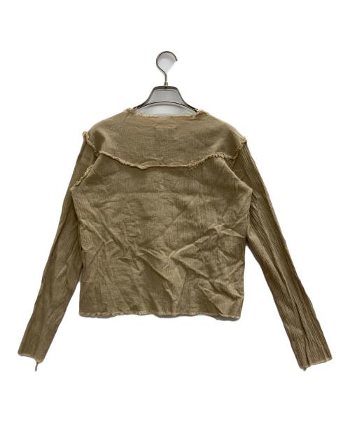 kotohayokozawa（コトハヨコザワ）kotohayokozawa (コトハヨコザワ) Cotton yoryu ethical dye long sleeve top ベージュ サイズ:1の古着・服飾アイテム
