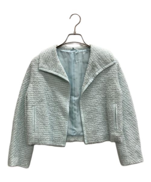 ANAYI（アナイ）ANAYI (アナイ) カラミツイードジャケット スカイブルー サイズ:38 未使用品の古着・服飾アイテム
