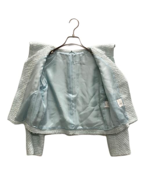 ANAYI（アナイ）ANAYI (アナイ) カラミツイードジャケット スカイブルー サイズ:38 未使用品の古着・服飾アイテム