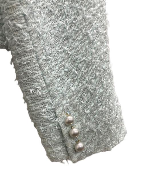 ANAYI（アナイ）ANAYI (アナイ) カラミツイードジャケット スカイブルー サイズ:38 未使用品の古着・服飾アイテム