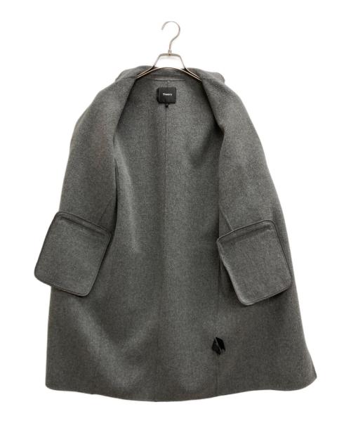 theory（セオリー）theory (セオリー) カシミヤ混コート グレー サイズ:Sの古着・服飾アイテム