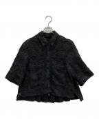 GRACE CONTINENTAL（グレースコンチネンタル）の古着「バックタックレースシャツ」｜ブラック
