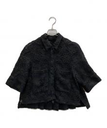 GRACE CONTINENTAL（（グレースコンチネンタル）の古着「バックタックレースシャツ」｜ブラック