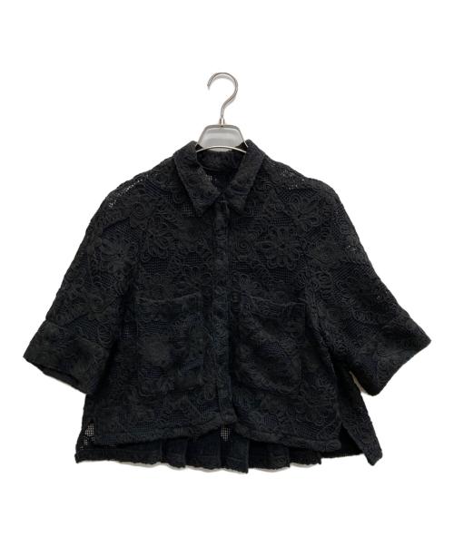 GRACE CONTINENTAL（（グレースコンチネンタル）GRACE CONTINENTAL (（グレースコンチネンタル) バックタックレースシャツ ブラック サイズ:Sの古着・服飾アイテム