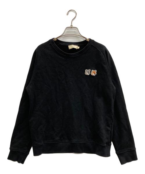 maison kitsune（メゾンキツネ）MAISON KITSUNE (メゾンキツネ) スウェット ブラック サイズ:Lの古着・服飾アイテム