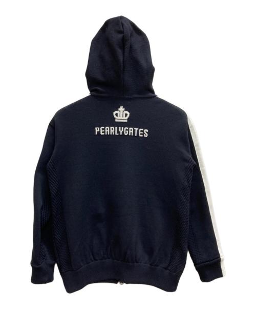 PEARLY GATES（パーリーゲイツ）PEARLY GATES (パーリーゲイツ) ニットジップパーカー ネイビーの古着・服飾アイテム