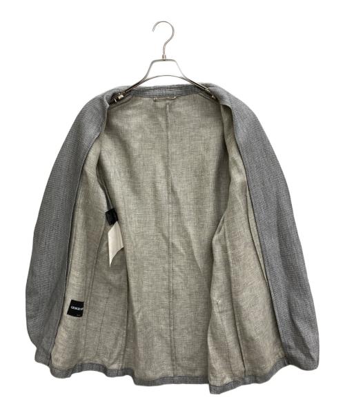 GIORGIO ARMANI（ジョルジョアルマーニ）GIORGIO ARMANI (ジョルジョアルマーニ) リネン混テーラードジャケット グレー サイズ:不明の古着・服飾アイテム
