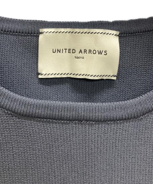 UNITED ARROWS（ユナイテッドアローズ）UNITED ARROWS (ユナイテッドアローズ) ペプラムショートスリーブニット グレー サイズ:表記なしの古着・服飾アイテム