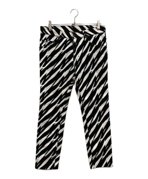 DSQUARED2（ディースクエアード）DSQUARED2 (ディースクエアード) パンツ ホワイト×ブラック サイズ:48号の古着・服飾アイテム