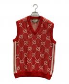 GUCCIグッチ）の古着「ニットベスト」｜レッド