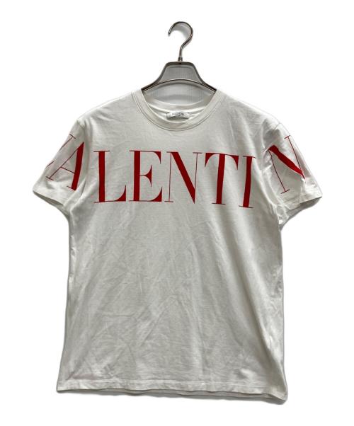 VALENTINO（ヴァレンティノ）VALENTINO (ヴァレンティノ) ロゴプリントTシャツ ホワイト サイズ:Mの古着・服飾アイテム
