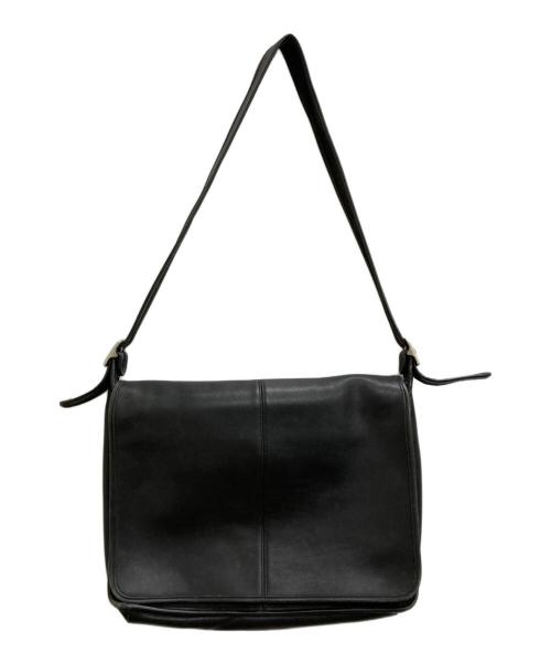 COACH（コーチ）COACH (コーチ) レザーショルダーバッグ ブラックの古着・服飾アイテム