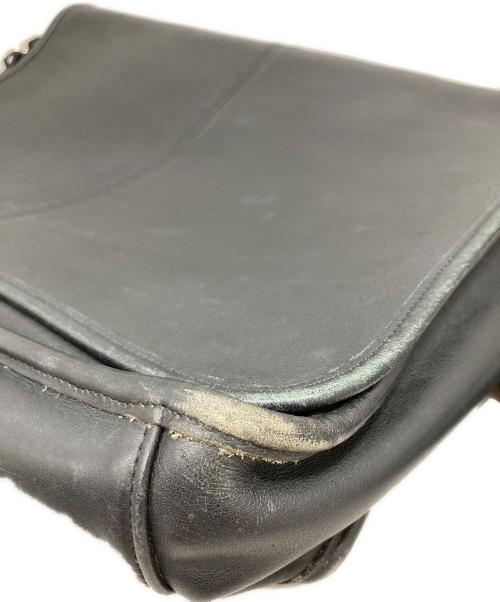 COACH（コーチ）COACH (コーチ) レザーショルダーバッグ ブラックの古着・服飾アイテム