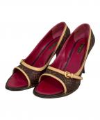 LOUIS VUITTONルイ ヴィトン）の古着「ハイヒールサンダル」｜ブラウン