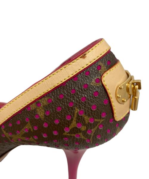 LOUIS VUITTON（ルイ ヴィトン）LOUIS VUITTON (ルイ ヴィトン) ハイヒールサンダル ブラウン サイズ:38の古着・服飾アイテム