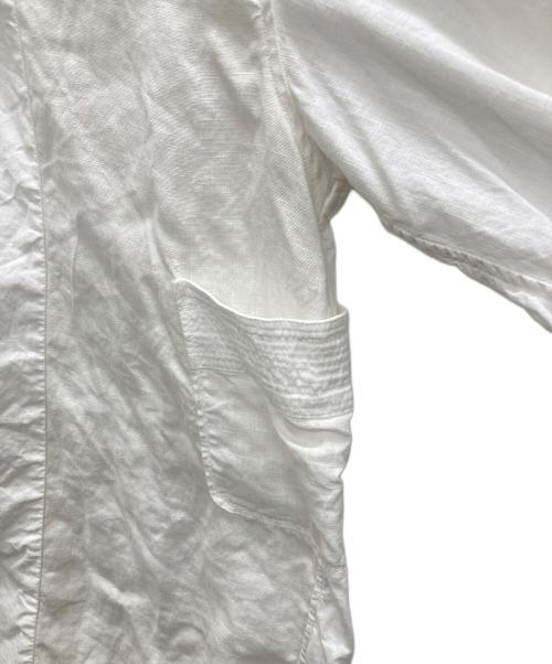 KAPITAL（キャピタル）KAPITAL (キャピタル) コットンリネンパッチワークバンドカラーカトマンズシャツ ホワイト サイズ:3の古着・服飾アイテム