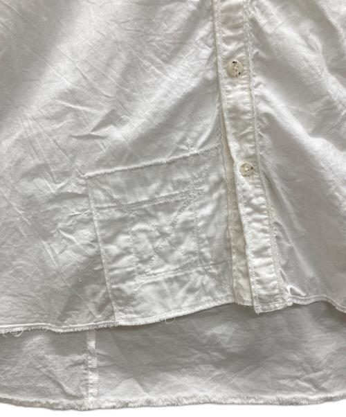 KAPITAL（キャピタル）KAPITAL (キャピタル) コットンリネンパッチワークバンドカラーカトマンズシャツ ホワイト サイズ:3の古着・服飾アイテム