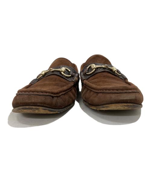 GUCCI（グッチ）GUCCI (グッチ) ビットローファー ブラウン サイズ:40 1/2Eの古着・服飾アイテム