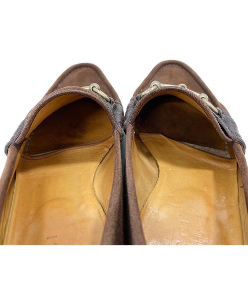 GUCCI（グッチ）GUCCI (グッチ) ビットローファー ブラウン サイズ:40 1/2Eの古着・服飾アイテム