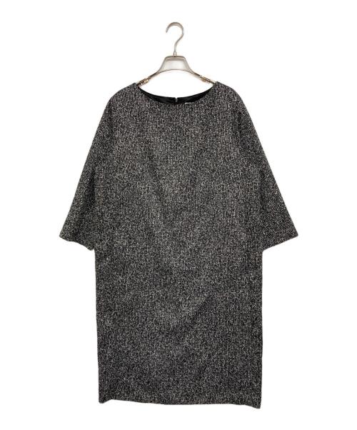 自由区（ジユウク）自由区 (ジユウク) ツイードワンピース グレー サイズ:48 未使用品の古着・服飾アイテム