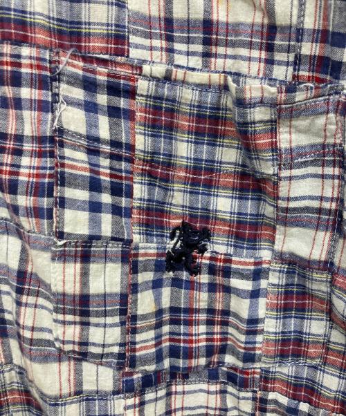 stussy（ステューシー）stussy (ステューシー) パッチワークシャツ レッド サイズ:Sの古着・服飾アイテム