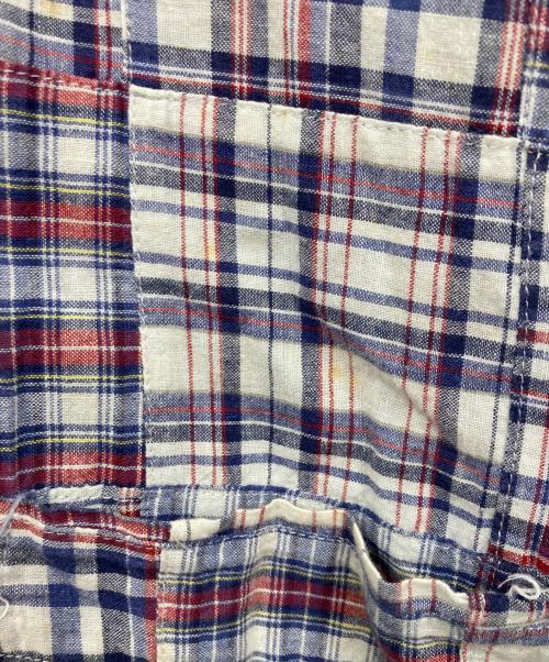 stussy（ステューシー）stussy (ステューシー) パッチワークシャツ レッド サイズ:Sの古着・服飾アイテム