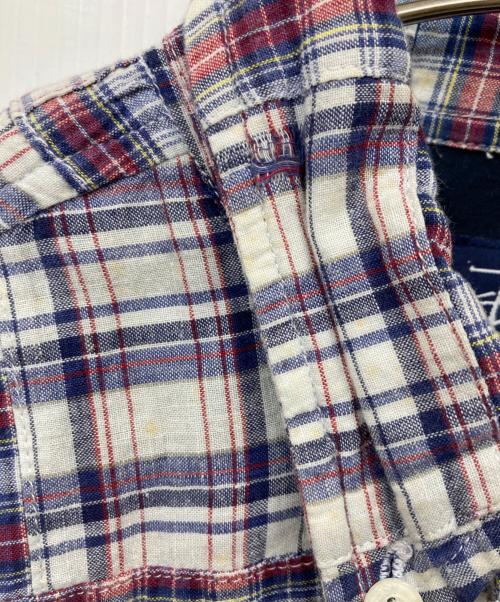 stussy（ステューシー）stussy (ステューシー) パッチワークシャツ レッド サイズ:Sの古着・服飾アイテム