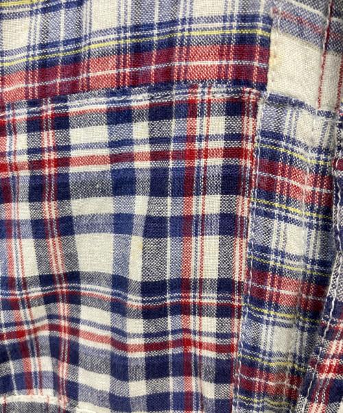 stussy（ステューシー）stussy (ステューシー) パッチワークシャツ レッド サイズ:Sの古着・服飾アイテム