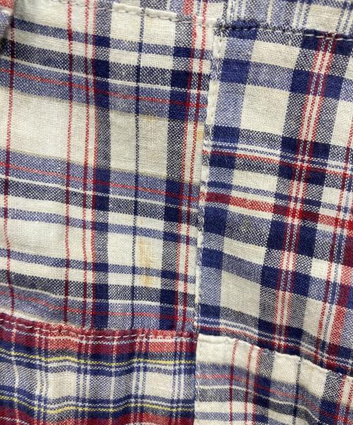 stussy（ステューシー）stussy (ステューシー) パッチワークシャツ レッド サイズ:Sの古着・服飾アイテム