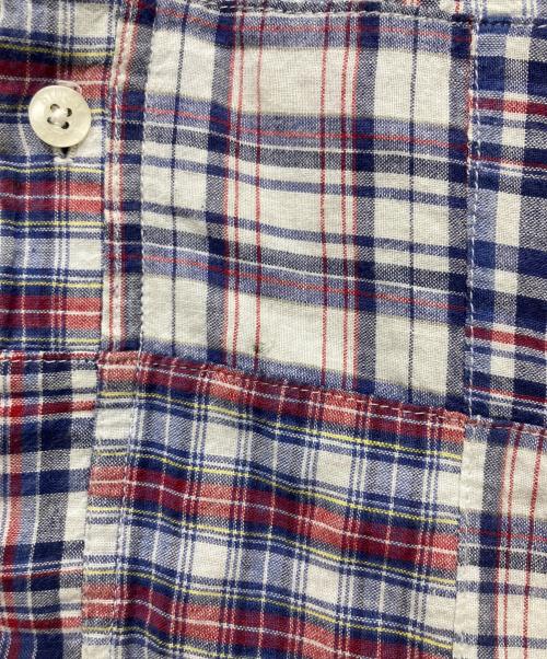 stussy（ステューシー）stussy (ステューシー) パッチワークシャツ レッド サイズ:Sの古着・服飾アイテム