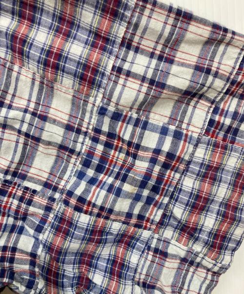 stussy（ステューシー）stussy (ステューシー) パッチワークシャツ レッド サイズ:Sの古着・服飾アイテム